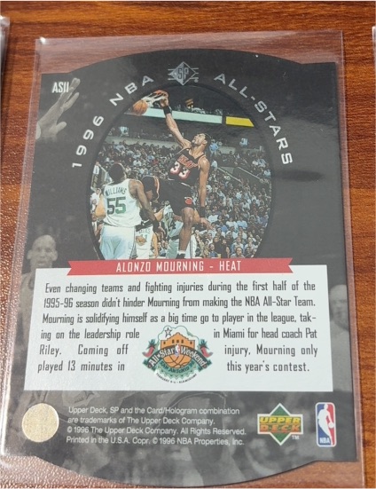 1995-96 Upper Deck SP #AS11 Alonzo Mourning NBA All-Stars Die-cut — front