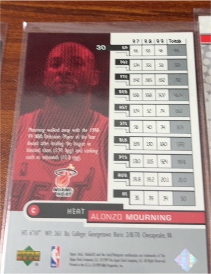 1997-98 Upper Deck #30 Alonzo Mourning — front