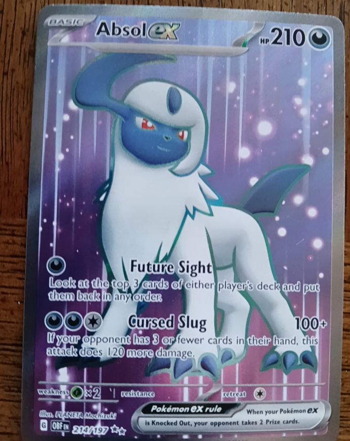 2021 Pokémon TCG SV03: Obsidian Flames #214 Absol ex — front