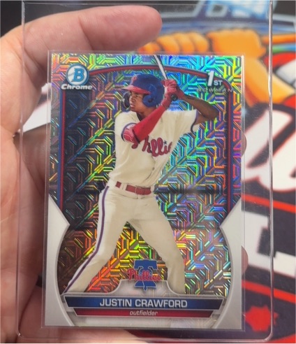 2023 Bowman Chrome #BCP-3 Justin Crawford — front
