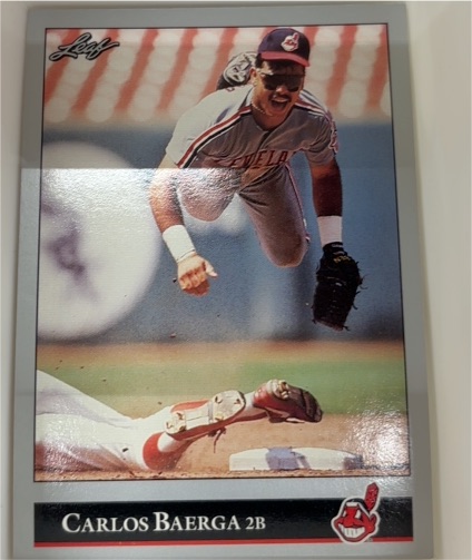1992 Leaf #202 Carlos Baerga Cleveland Indians — front