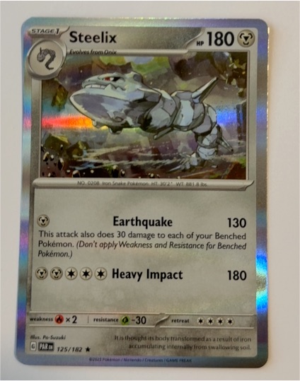 2023 Pokémon SV04: Paradox Rift #125 Steelix — front