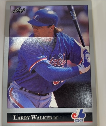 1992 Leaf #201 Larry Walker Montreal Expos — front