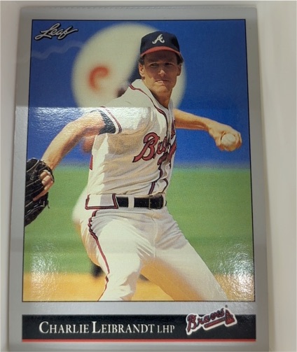 1992 Leaf #113 Charlie Leibrandt Atlanta Braves — front
