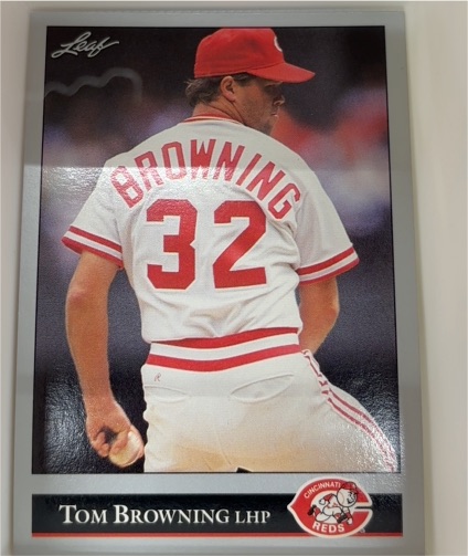 1992 Leaf #46 Tom Browning — front