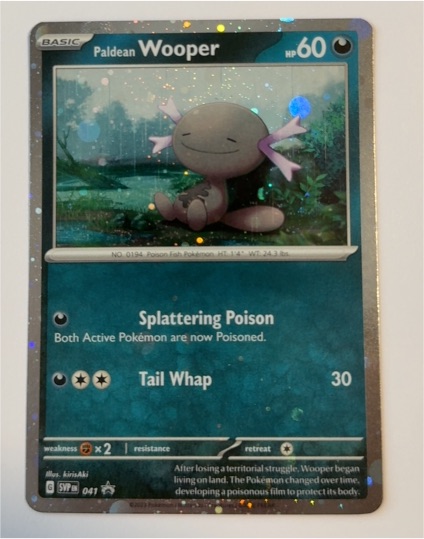 2023 Pokémon Scarlet & Violet Black Star Promo #041 Paldean Wooper — front
