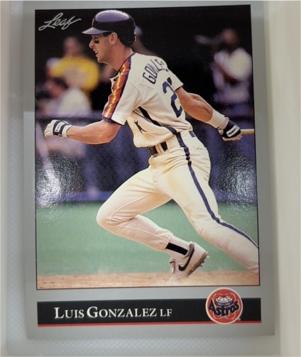 1992 Leaf #160 Luis Gonzalez — front