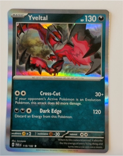 2023 Pokémon SV04: Paradox Rift #118 Yveltal — front