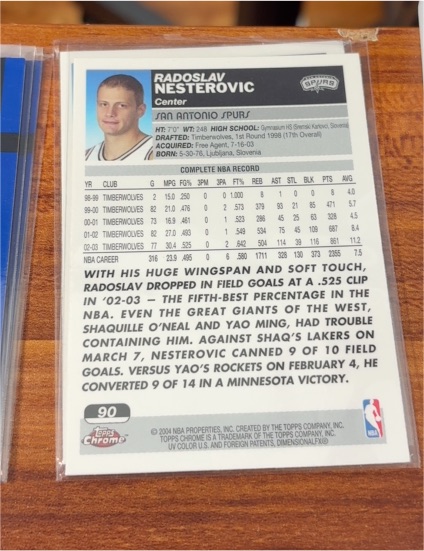 2004 Topps Chrome #90 Radoslav Nesterovic — front
