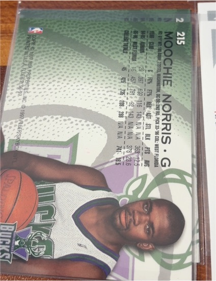 1996-97 NBA Hoops #215 Moochie Norris — front