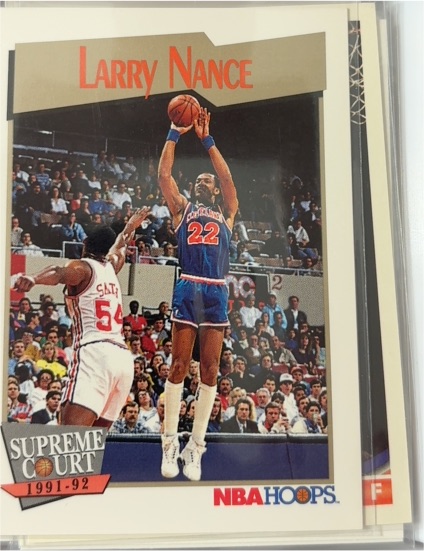 1991-92 NBA Hoops Supreme Court #458 Larry Nance — front