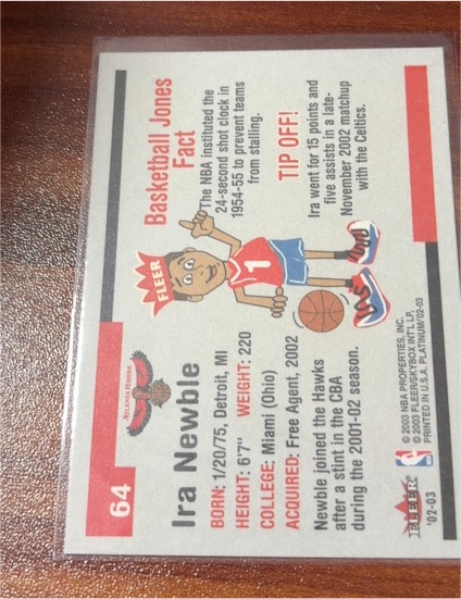 2002-03 Fleer Tradition #64 Ira Newble — front