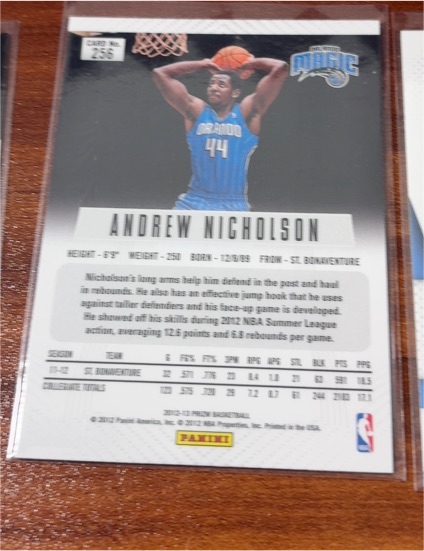 2014-15 Panini Hoops #44 Andrew Nicholson — front