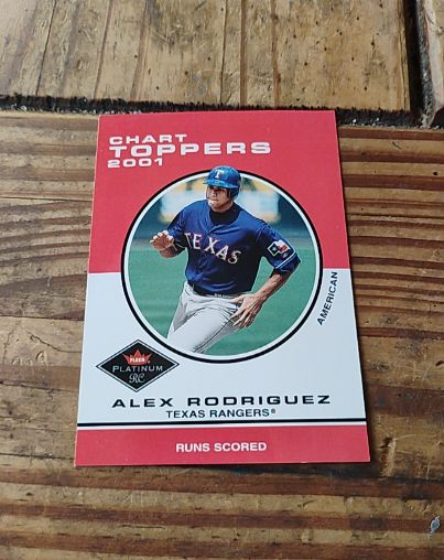 2001 Fleer Platinum #421 Alex Rodriguez Chart Toppers Texas Rangers — front