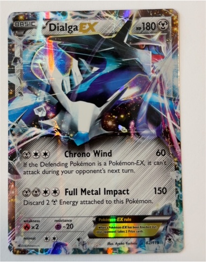 2014 Pokémon XY Phantom Forces #62 Dialga EX — front