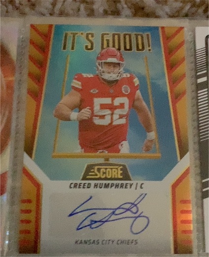 2024 Score It's Good! Autograph #IG-CHY Creed Humphrey — front