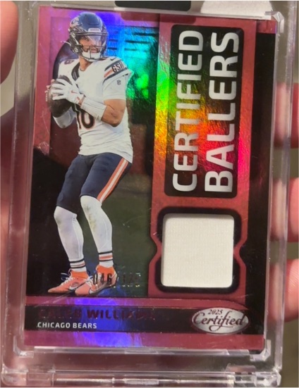 2025 Panini Certified #CBM-CWS Caleb Williams Certified Ballers Patch — front