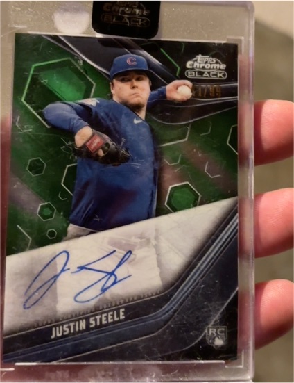 2023 Topps Chrome Black #CBA-JST Justin Steele — front