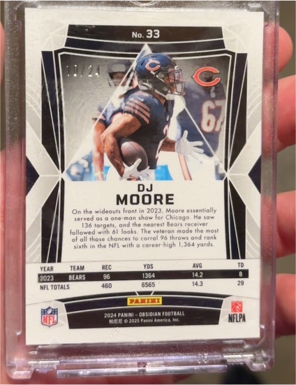 2024 Panini Obsidian Football #33 DJ Moore — front