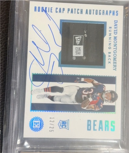 2019 Panini Rookie Cap Patch Autographs #David Montgomery — front