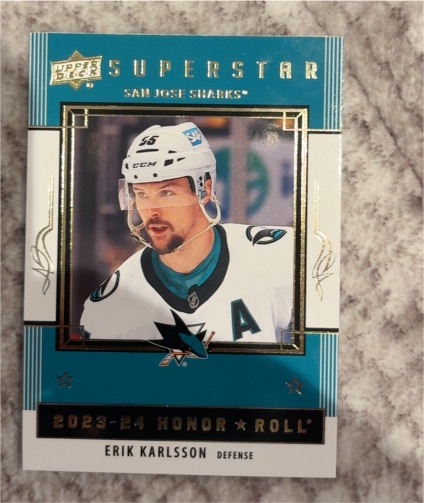 2023-24 Upper Deck Series 1 Honor Roll #HR-35 Erik Karlsson — front