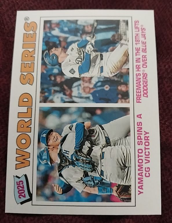 2026 Topps Heritage #311 World Series Yamamoto / Freddie Freeman Dodgers — front