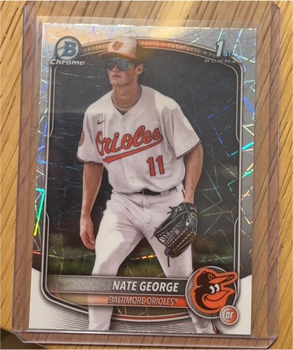 2025 Bowman Chrome #BCP-184 Nate George — front