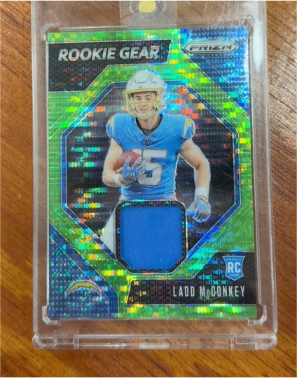 2024 Panini Prizm Rookie Gear #RG-LMY Ladd McConkey — front