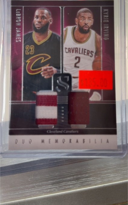 2024-25 Panini Silhouette #DUO-CLE LeBron James Kyrie Irving Duo Memorabilia — front