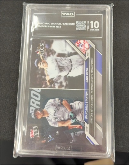 2024 Topps Now #853 Giancarlo Stanton / Babe Ruth ALCS — front