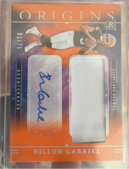 2025 Panini Origins #RJJ-DGL Dillon Gabriel Rookie Patch Auto — front