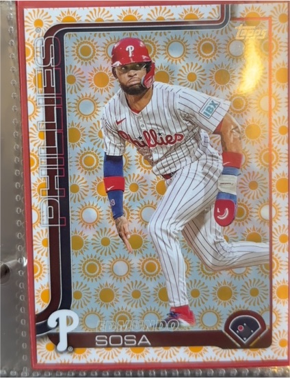 2025 Topps Series 2 #489 Edmundo Sosa Holiday Sun Philadelphia Phillies — front