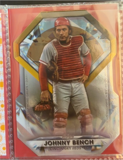 2022 Topps Series 1 Diamond Greats Die-Cuts #DGDC-10 Johnny Bench — front