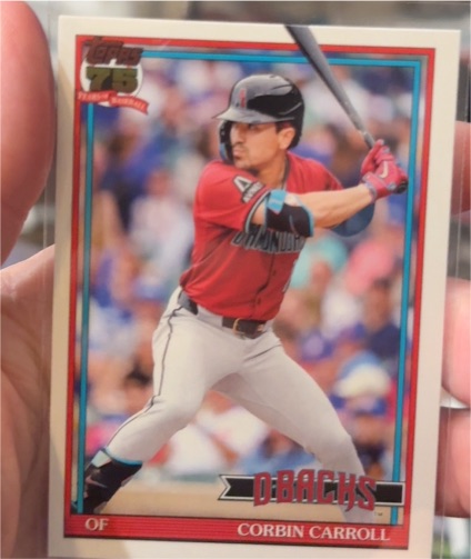 2026 Topps Series 1 75th Anniversary #T91-58 Corbin Carroll — front