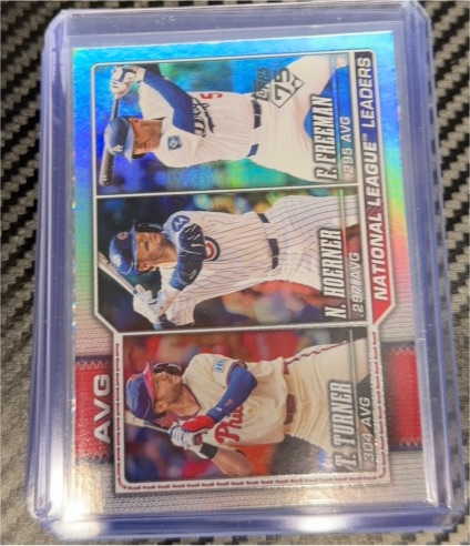 2026 Topps Series 1 #151 National League Leaders AVG Trea Turner Nico Hoerner Freddie Freeman — front