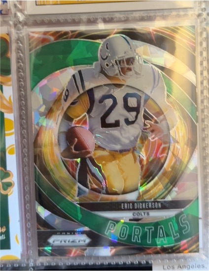 2024 Panini Prizm #4 Eric Dickerson Portals Green Ice Prizm — front
