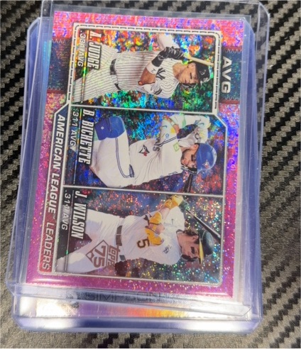 2026 Topps Series 1 #204 AL AVG Leaders Aaron Judge Bo Bichette Jacob Wilson — front