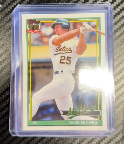 1991 Topps 75th Anniversary #T91-44 Mark McGwire — front
