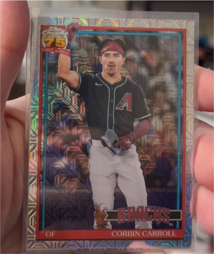 2026 Topps Series 1 Silver Pack Mojo Refractor #91C-3 Corbin Carroll — front