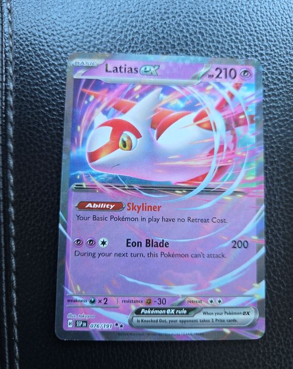 2023 Pokémon TCG Surging Sparks #076 Latias ex — front