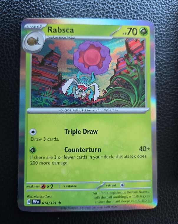 2022 Pokémon SV08: Surging Sparks #014 Rabsca — front