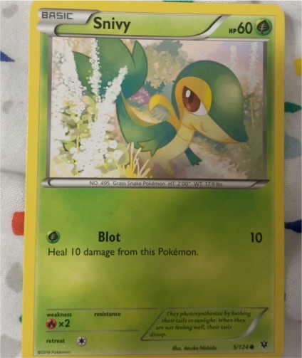 2016 Pokémon XY Fates Collide #5 Snivy — front