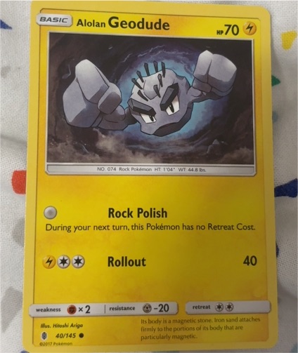 2017 Pokémon Guardians Rising #40 Alolan Geodude — front