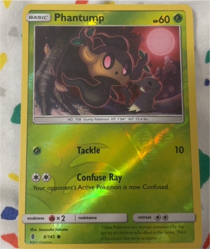 2017 Pokémon Sun & Moon Guardians Rising #6 Phantump — front