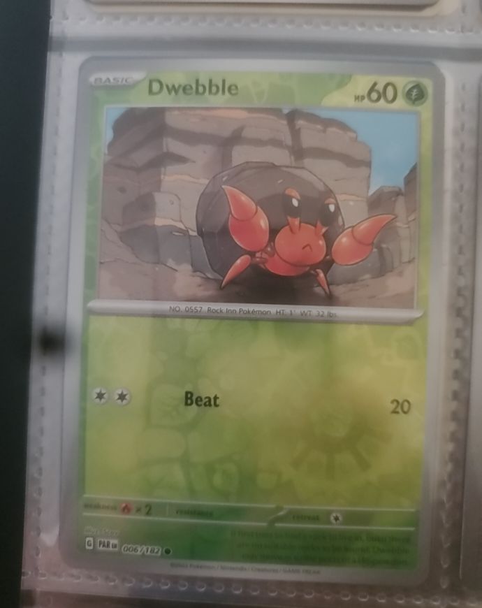 2022 Pokémon SV04: Paradox Rift #006 Dwebble — front