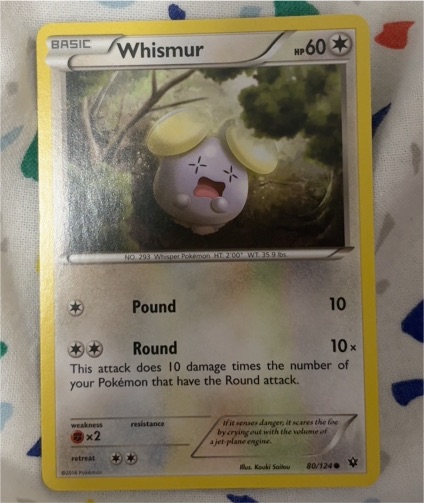 2016 Pokémon Fates Collide #80 Whismur — front