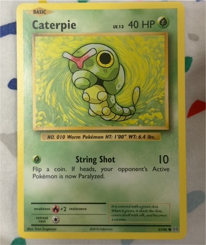 2016 Pokémon XY Evolutions #3 Caterpie — front