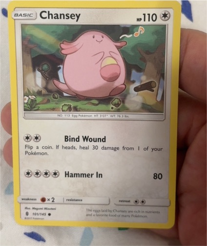 2017 Pokémon Sun & Moon Guardians Rising #101 Chansey — front