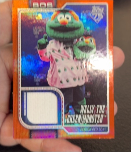 2021 Topps Opening Day Relic Patch #MR-WT Wally The Green Monster — front