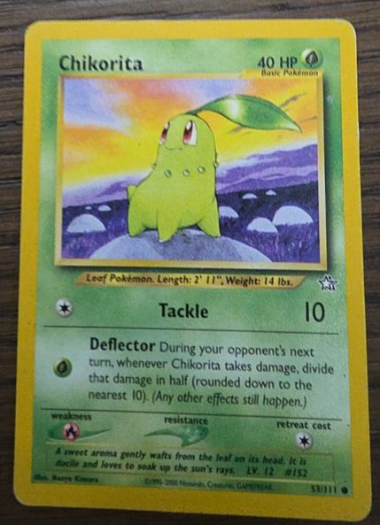 2000 Neo Genesis #53 Chikorita — front